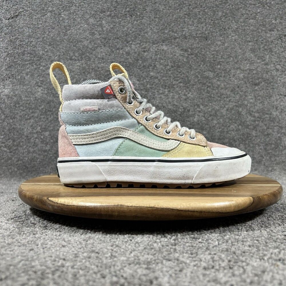 Vans Sk8-Hi MTE 2.0 DX Women’s Size 5 Pastel Rainbow Colorblock Shoes Used